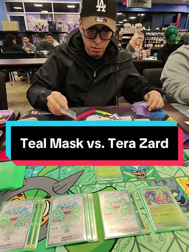 Teal Mask vs. Tera Zard Showdown in Pokémon TCG