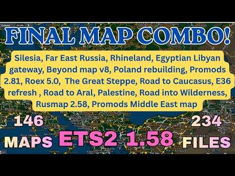 ETS2 FINAL MAP COMBO! 146 Maps, 234 Files. All map links placed in the correct load order👍