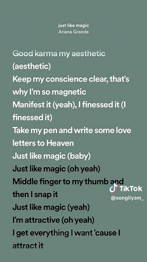 just like magic - Ariana Grande #justlikemagic #ArianaGrande #LirikLagu #Lyrics #Songilysm #Spotify