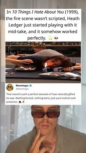 In 10 Things I Hate About You (1999), Heath Ledger Improvised the Fire Scene