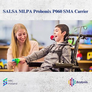 🔍 Unveil the Secrets of Spinal muscular atrophy with SALSA MLPA Probemix P060 SMA Carrier - A Revolutionary Breakthrough in SMA Research! It detects SMN1 & SMN2 gene deletions/duplications in human DNA from blood/prenatal samples, aiding Spinal muscular atrophy diagnosis & carrier testing. https://lnkd.in/dXhVRMMc #Genetic_Testing #SMA #MRC_holland #Analysis_Egypt #Scientific_research #Spinalmuscularatrophy #cnv | Analysis - شركة أناليسيز