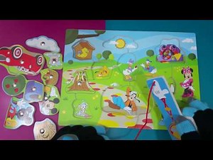 Disney Mickey Mouse Clubhouse Hide & Seek Wooden Magnetic Puzzle Games