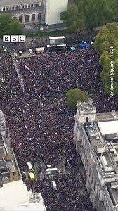 514K views · 10K reactions | Organisers said up to a million people marched through London to Westminster, calling for a "final say" vote on Brexit. Those attending the People's Vote March cheered as MPs backed a delay to Boris Johnson's new deal. https://bbc.in/2BsWck5 | BBC News | Facebook