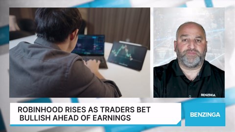 Robinhood Rises As Traders Bet Bullish Ahead Of Earnings