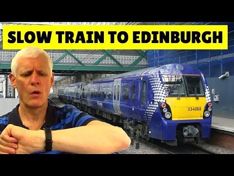I CATCH THE SLOW TRAIN to Edinburgh Waverley from Glasgow Queen Street. My first time on this line.