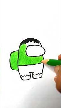 Drawing Among Us Hulk Easy #shorts
