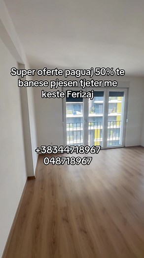 🔥 SUPER OFERTË – CIMA CONSTRUCTION FERIZAJ! 🔥 Shitet Banesa 119.7 metra 🏠 Banesë e re, pagesë pa stres! 💥 Paguaj vetëm 50% me nënshkrimin e kontratës 💸 Pjesën tjetër brenda 24 muajve – pa kredi, pa kamatë, direkt me kompaninë! ✅ Lokacion perfekt në Ferizaj ✅ Ndërtime cilësore dhe moderne ✅ Ideal për banim ose investim ✅ Ofertë e kufizuar – mos e humb! 📞 Kontakto tani: 📲 383 44 718 967 | 048 718 967 🏢 CIMA APARTMENT – Ndërto me besim, jeto me stil! | Cima Apartment Agjension Patundshmerie
