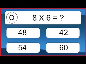 20 Multiplication Quiz Exercises for Kids