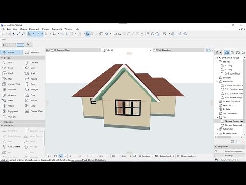 HOW TO CREATE A GABLE MODELLING AND ROOF SETTING IN ARCHICAD