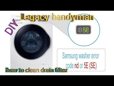 How to clean Samsung washer drain filter .