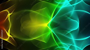 Wonderful video animation with moving particle object - loop HD 1080p Stock Video