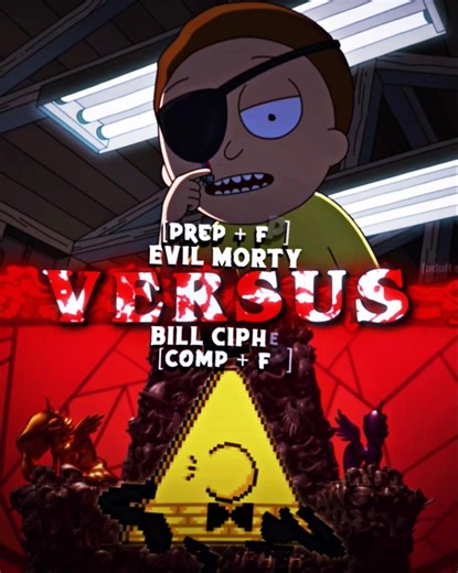 Bill Cipher VS Evil Morty #mortysmith #billcipher #gravityfalls #rickandmorty #whoisstrongest