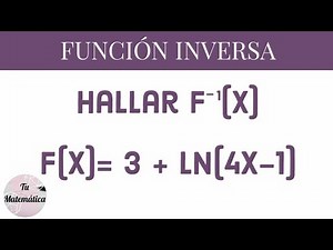Función inversa de una función logarítmica