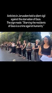 4.3K views · 106K reactions | Activists in Jerusalem protested the ongoing genocide and starvation of Gaza by the Israeli government. | Resistance Solidarity Network | Facebook