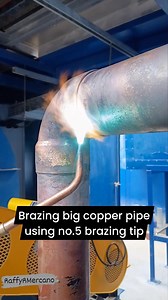 Hvac copper pipe line brazing process #fblifestyle #fbreelsvideo #copperpipe #brazing #hvacwork | Raffy R Mercano