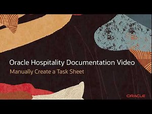 Hospitality Documentation–OPERA Cloud 20.4: Manually Create a Task Sheet