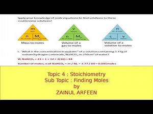 Finding Moles by formula Cambridge IGCSE O level Chemistry 0620/0971/5070 Lesson 28 part b