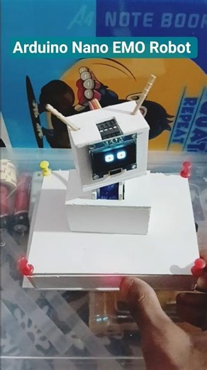 EMO Robot Project | Arduino Nano | Servo + OLED #RobotLove #DIYRobot