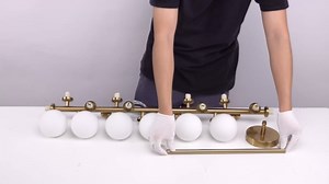 CROSSIO Mid Century Modern Blue Glass Gold Chandelier Rectangle Pendant Light Fixtures Linear Sputnik Chandeliers for Kitchen Island Dining Room Over Table