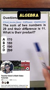 255K views · 1.6K reactions | PROBLEM: ALGEBRA‼️殺 #mathematics #maths #teachermario #mathtricks #mathtutor #virals #viralvideo #fbviralvideo #civilservice #LETexam | Math Teacher Mario | Facebook