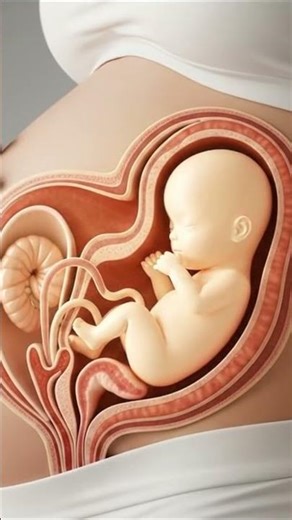 Breech baby explained in ultra realistic 3D. #breechbaby #pregnancy #3danimation #shorts