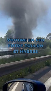 Voiture en feu entre Toulon et Hyères Ce dimanche 18 mai, aux alentours de 15h, une voiture a pris feu sur l’A570, dans le sens Toulon vers Hyères. L’incident s’est produit peu avant la sortie du marché aux fleurs. #hyeres #toulon #var #varactu | Var Actu