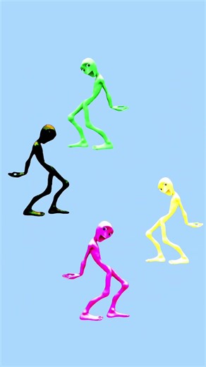 Alien Dance😱 - Dame Tu😰 green black red yellow CoffinDance Song Meme #shorts #funny