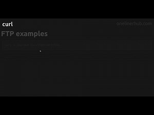 FTP examples #curl