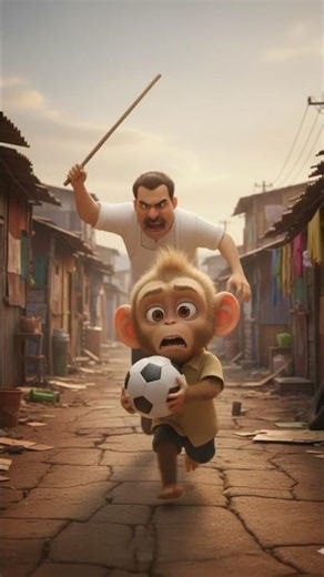 “Monkey’s Funny Escape With the Football! 😂🏃⚽ | Epic Comedy Chase”