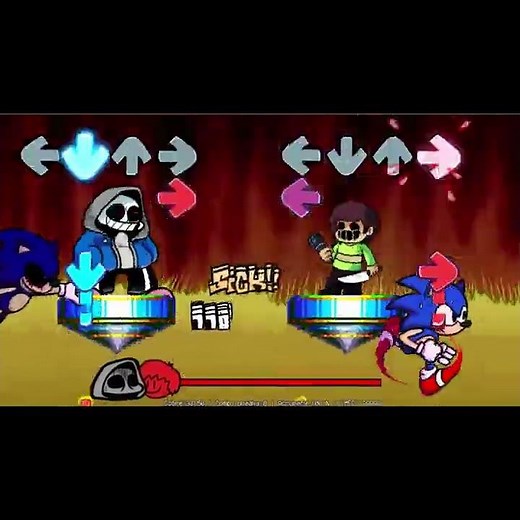 FNF: Confronting Yourself But SANS, CHARA, SPONGEBOB and CORRUPTED SPONGEBOB SINGS IT