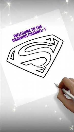How to draw Superman Logo #shorts