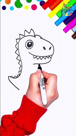 DIBUJEMOS UN LINDO DINOSAURIO