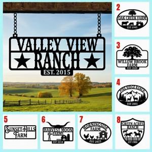 Personalized Ranch Metal Sign, Custom Farmhouse Name Sign, Outdoor Barn Entrance Sign, Rustic Mountain Gate Sign, Family Name Wall Art - Etsy