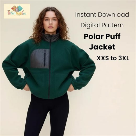 Polar Puff Jacket Sewing Pattern | PDF Puffer Jacket Pattern Women Men | Unisex Quilted Coat | Digital Sewing Pattern XXS-3XL | A4 A0 Files - Etsy UK