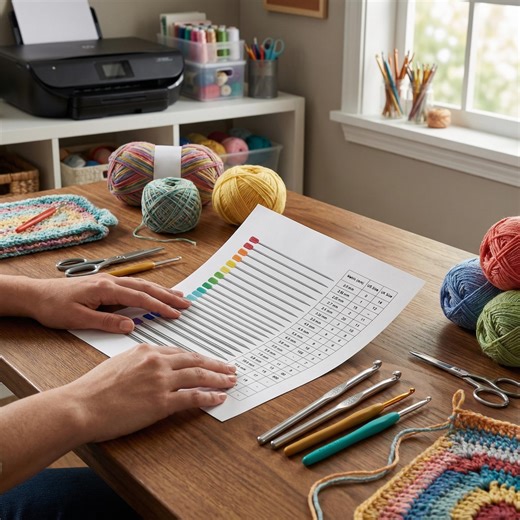 Knitting Needle Size Chart Printable PDF US UK Metric Conversion Guide Color and Standard Versions Craft Reference - Etsy