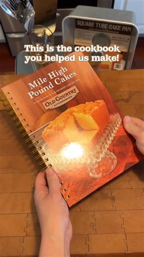 It's here!!! This is the cookbook you all helped us make and it's now ready to order at oldcountrykitchenware.com⁠ ~150 pages with 80 tried-and-tested pound cake recipes⁠ Full-color photos of every recipe 20 pages of baking tips and troubleshooting⁠ Written for our 18-cup square tube pans⁠ Sturdy hardcover with lay-flat metal coil binding⁠ 7" x 10", nearly 1" thick, with large 13-point print and wipeable glossy pages | Old Country Kitchenware