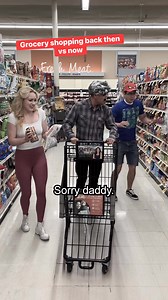 Grocery shopping back then vs now #funny #inflation #economy #eat #family #food #money #prices #grocery #groceryshopping #shopping | Matt & Justus