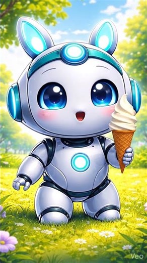 Cute AI BabyRobot Doing Crazy Daily Tasks 🤖😂 | #Shorts #AIrobot #Viral #CuteRobot #funnyrobots