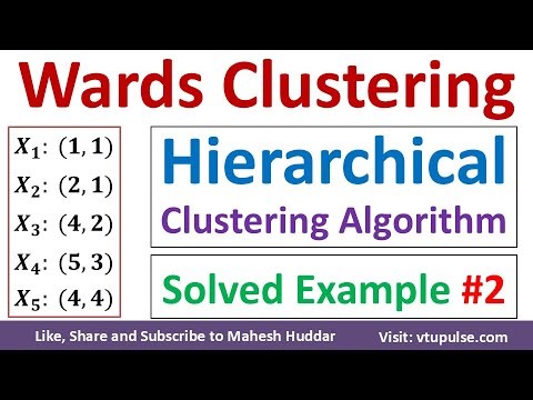 #2. Wards Clustering Solved Example | Hierarchical Clustering Linkage Clustering Vidya Mahesh Huddar