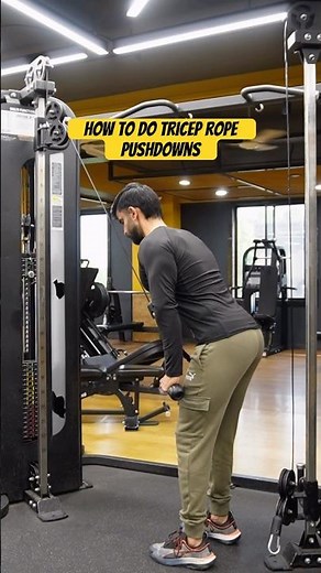How to do TRICEP ROPE PUSHDOWNS ✅