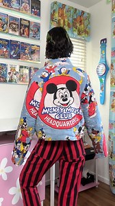 19K views · 753 reactions | I’ve been wanting to use this mickey mouse club sleeping bag for a while now and was so excited when I finally received one for a custom order  there’s so many fun scenes on this print & I looove how the logo turned out on the back of the jacket! 瑱would you wear this one?? #upcyclefashion #sleepingbag #vintagedisney #upcycle #disneyprincess #mickeymouse | rope drop design | Facebook