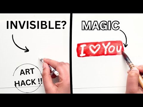 I Painted with INVISIBLE Ink? 😱 (DIY Magic Card)