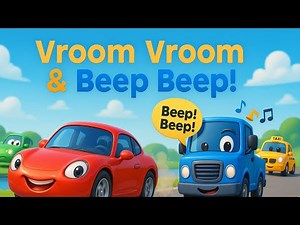 Fun Car Sounds Song for Kids | Vroom Vroom, Beep Beep, Screech & Ding | Learn Car Noises