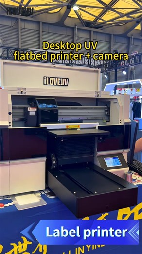 Label printer Desktop UV flatbed printer + camera Flexible material printing #lableprinter #logoprinter #printer #miniprinter #digitalprinter #uvprinter | Iloveuvfactory | Facebook