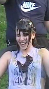 Girl Gets Slimed with Chocolate Syrup - Slow-Mo Slimings