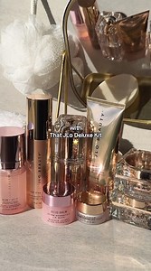 Surprise! We’ve never done this before: Introducing Jennifer’s Glow, To-Go Trio, a festive set of powerful skincare essentials, yours FREE with purchase of That JLo Deluxe Kit. Set includes: ✨ That Star Filter Complexion Booster in Pink Champagne ✨ Beso Balm Ultra-Hydrating Lip Mask ✨ Glow Get It Face Mist | JLo Beauty