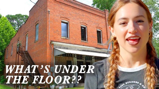 My abandoned general store: Floor demo day!