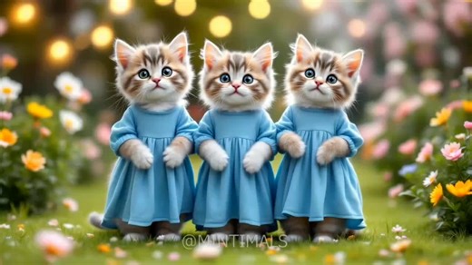 Cute Kittens Dancing Apt Song #apt #cat #fyp #mintimals #aitrends