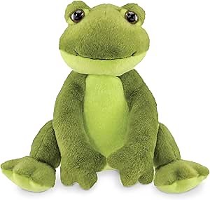 Bearington Ribbity Plush Frog Stuffed Animal - 8.5" Realistic Soft Green Tree Body Frog Plushie with Beanbag Weight and Upright Pose - Lifelike Toad Stuffed Animal Toy Gift for Kids and Nature Lovers