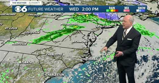 Mostly cloudy cool and breezy for Monday